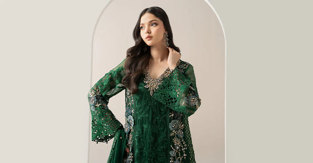 Maria B | 3 Piece Embroidered Chiffon Suit | BDS-3008