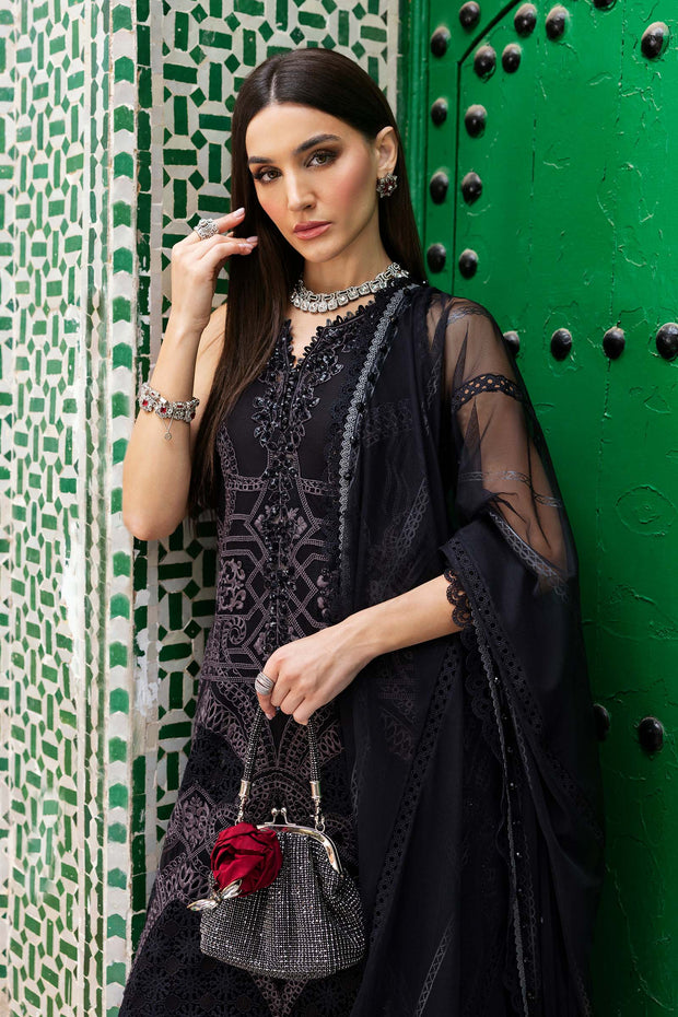 3 Piece Unstitched Embroidered Lawn Suit | D-2512-B | Maria B