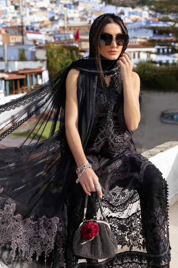 3 Piece Unstitched Embroidered Lawn Suit | D-2512-B | Maria B