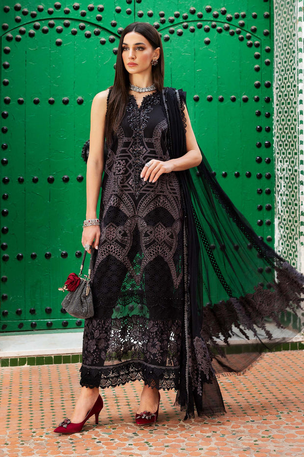 3 Piece Unstitched Embroidered Lawn Suit | D-2512-B | Maria B