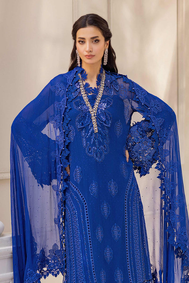 Maria B | 3 Piece Unstitched Embroidered Chiffon Suit | MPC-25-103