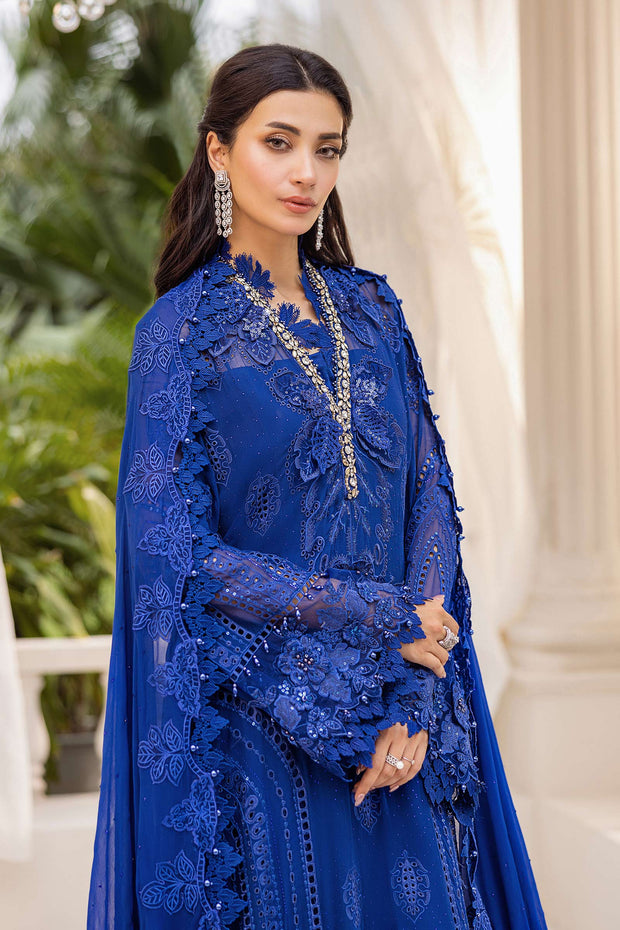 Maria B | 3 Piece Unstitched Embroidered Chiffon Suit | MPC-25-103