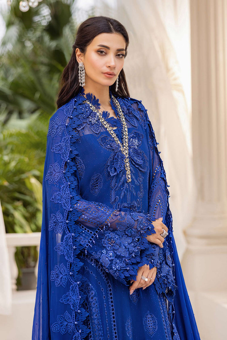 Maria B | 3 Piece Unstitched Embroidered Chiffon Suit | MPC-25-103