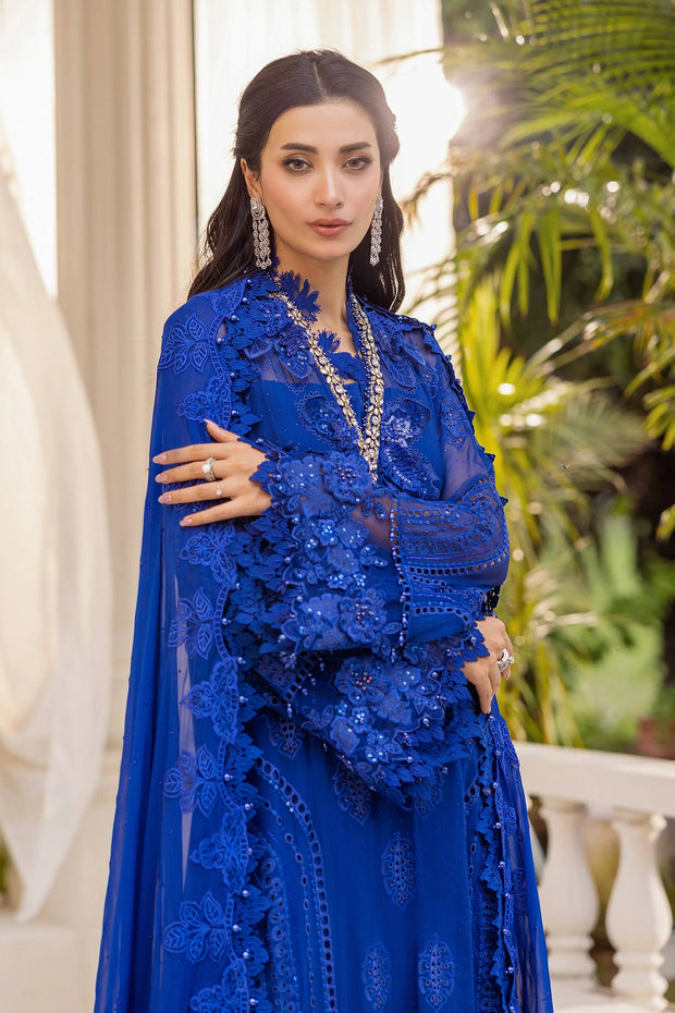 Maria B | 3 Piece Unstitched Embroidered Chiffon Suit | MPC-25-103