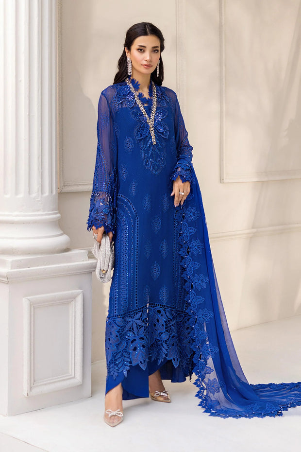 Maria B | 3 Piece Unstitched Embroidered Chiffon Suit | MPC-25-103