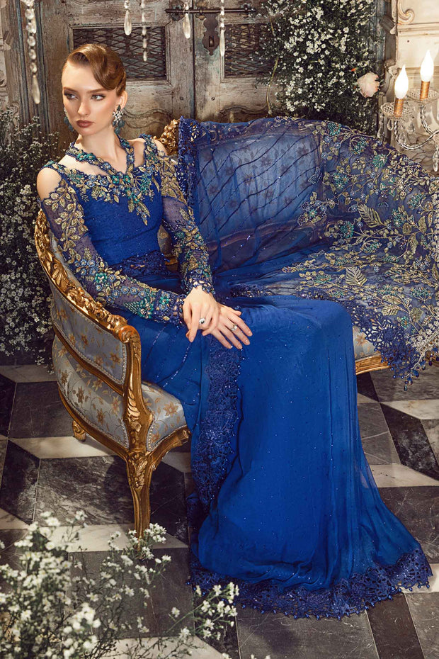 Maria B | Unstitched Mbroidered | Cobalt Blue BD-2704