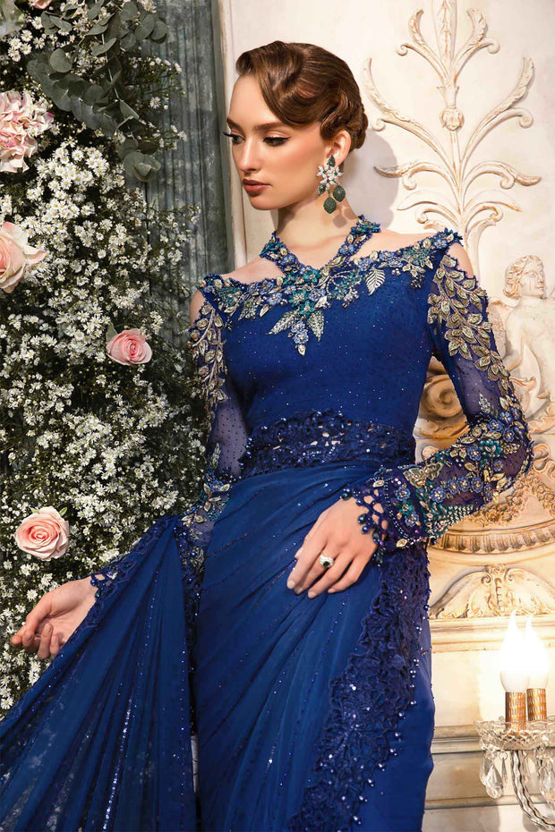 Maria B | Unstitched Mbroidered | Cobalt Blue BD-2704