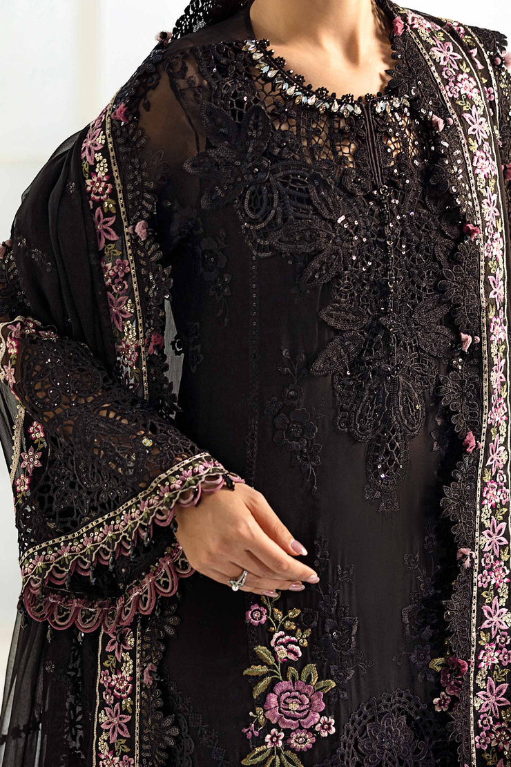 Maria B | 3 Piece Unstitched Embroidered Chiffon Suit | MPC-25-104