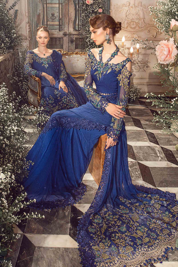 Maria B | Unstitched Mbroidered | Cobalt Blue BD-2704