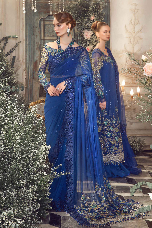 Maria B | Unstitched Mbroidered | Cobalt Blue BD-2704