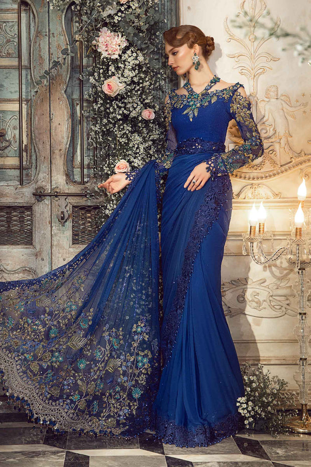 Maria B | Unstitched Mbroidered | Cobalt Blue BD-2704