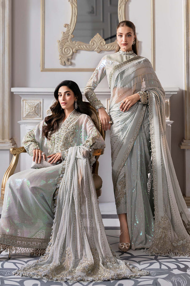 Maria B | 3 Piece Unstitched Embroidered Chiffon Suit | BD-3005